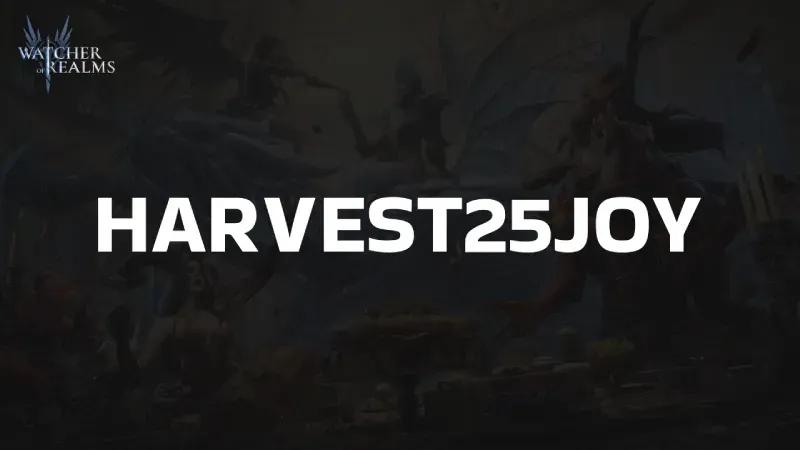 Watcher of Realms Промокод HARVEST25JOY