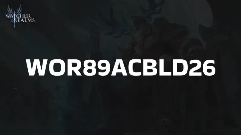 Watcher of Realms Промокод WOR89ACBLD26